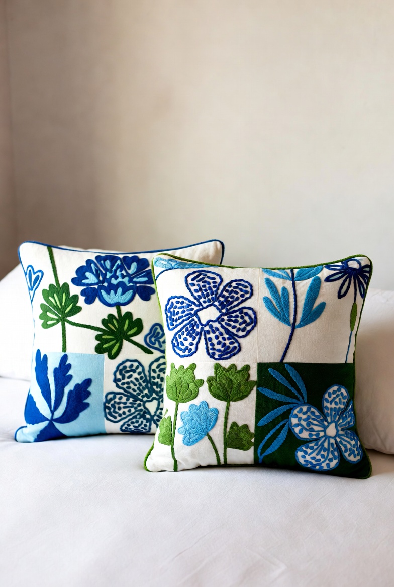 Embroidered Throw Pillows